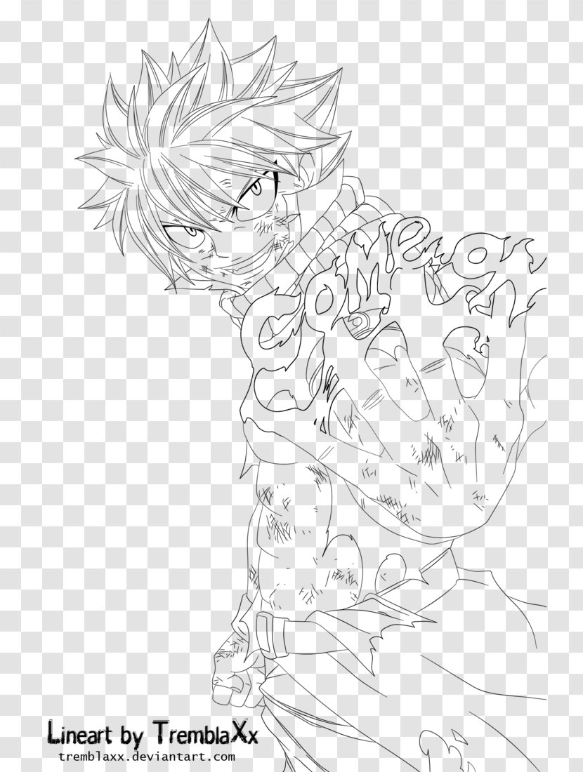 Line Art Drawing Inker White Cartoon - Organism - Fairy Tail Happy Transparent PNG