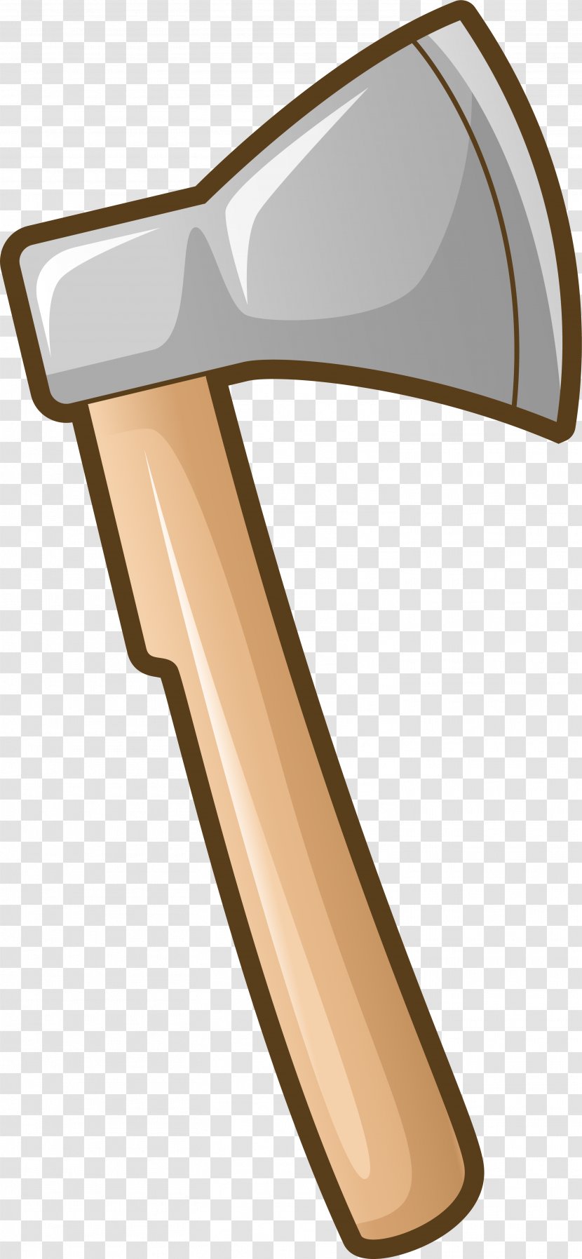 Axe Woodworking Tool - Wood - Simple Grey Transparent PNG