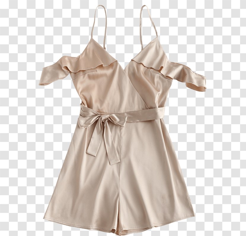 Cocktail Dress Fashion Sleeve Satin - White - Silk Belt Transparent PNG