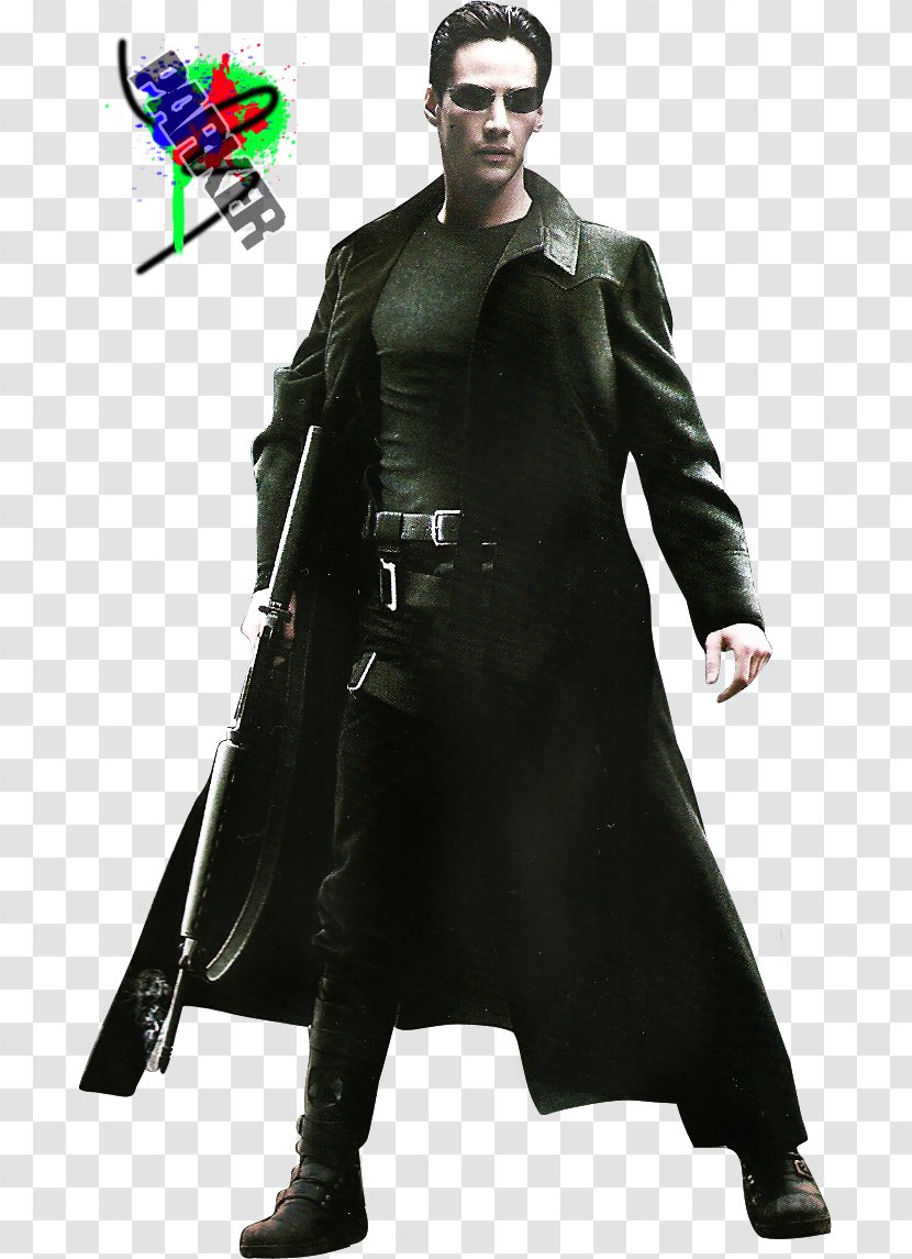 Keanu Reeves Neo Enter The Matrix Trinity - Cartoon Transparent PNG