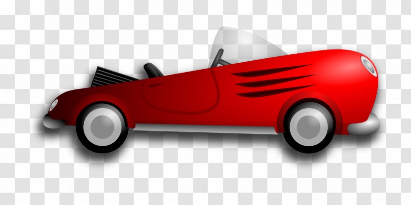 Car Driving Woman Clip Art - Mid Size - Red Top View Transparent PNG