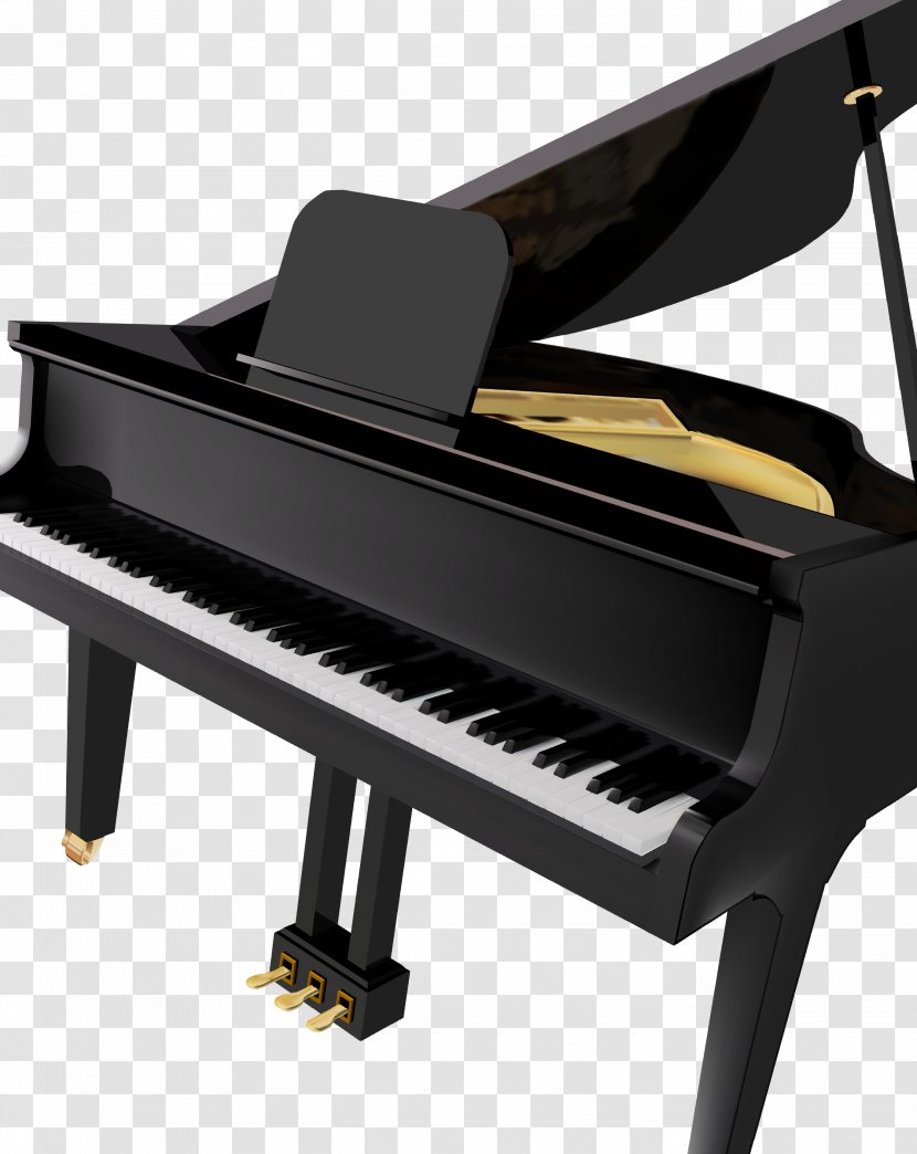 Digital Piano Musical Instruments Keyboard Electric - Watercolor Transparent PNG