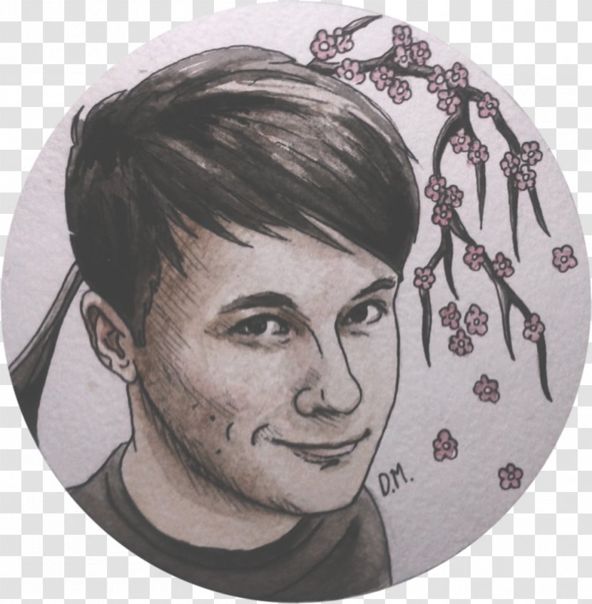 Dan Howell Drawing Watercolor Painting Fan Art - Hairstyle Transparent PNG