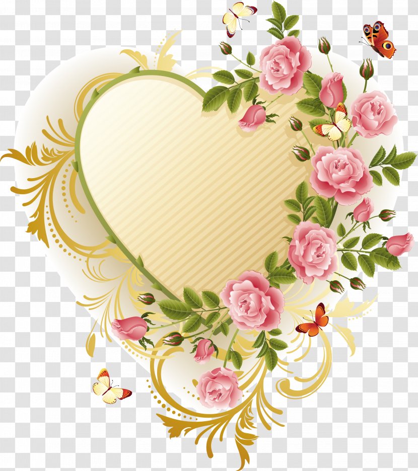 Rose Heart Flower - Bouquet - Collage Transparent PNG