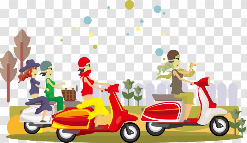Motorcycle Vector Graphics Akhir Pekan Illustration - Recreation - Ladies Transparent PNG