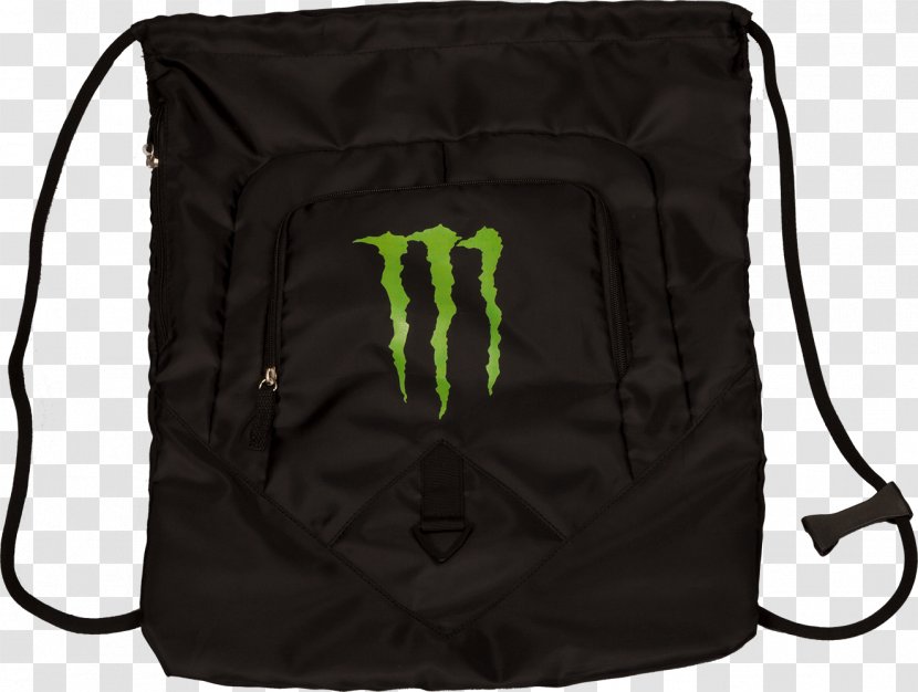 Monster Energy Drink Backpack Handbag - Black - Motocross Race Promotion Transparent PNG