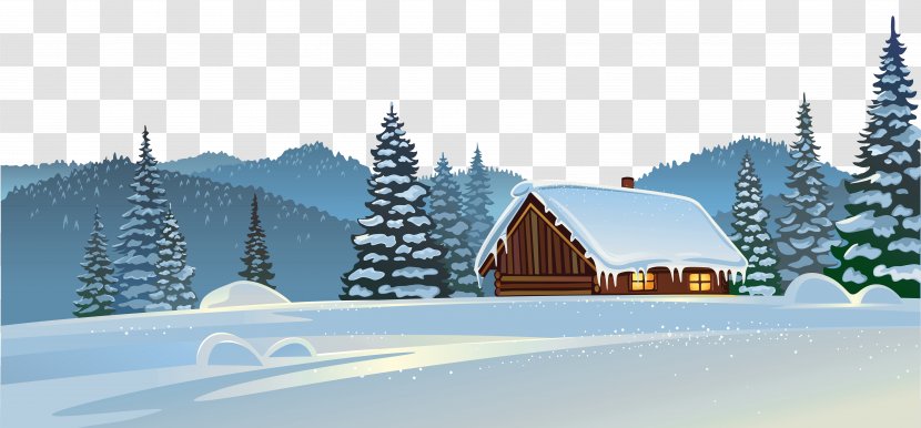Snow Winter Clip Art - Sky - Cartoon House FIG. Transparent PNG