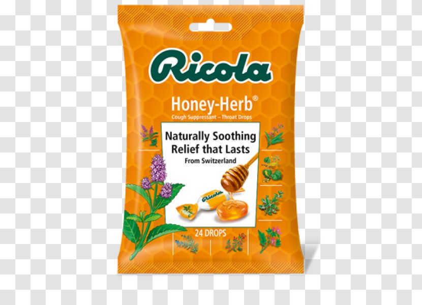 Throat Lozenge Ricola Herb Kroger - Cough - Honey Drops Transparent PNG