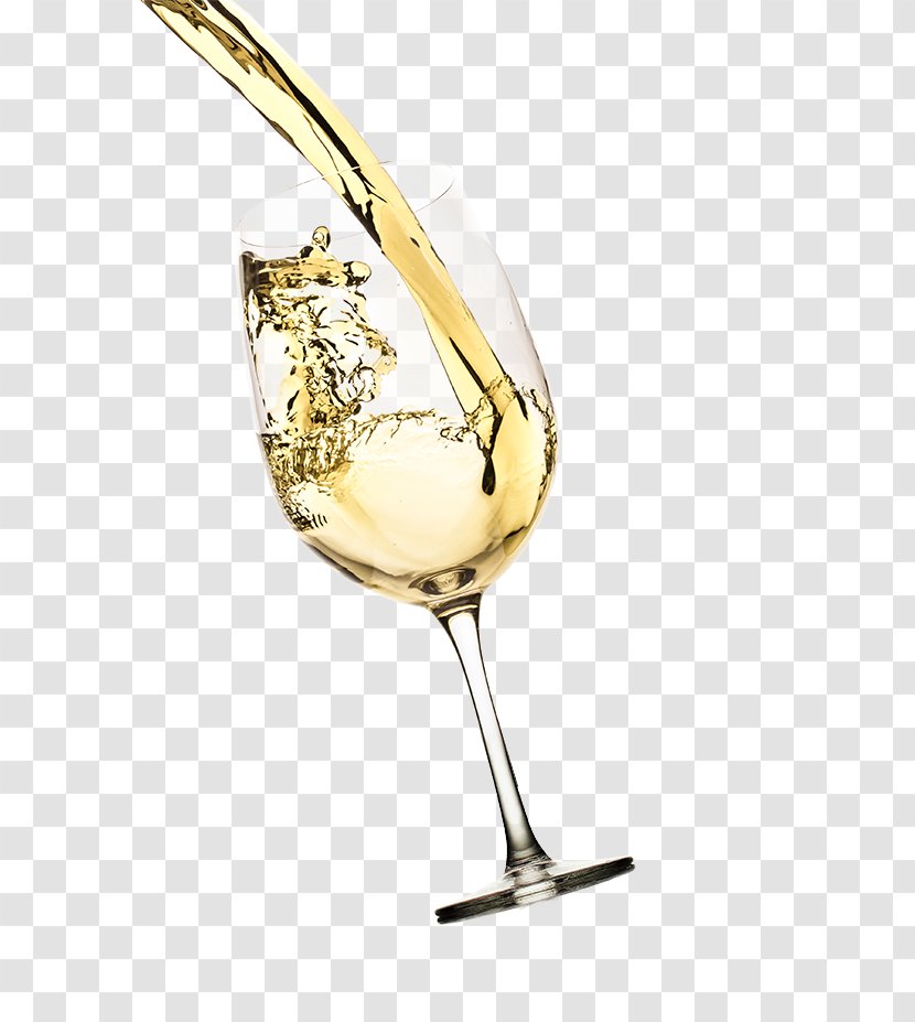 White Wine Glass Champagne - Stemware Transparent PNG