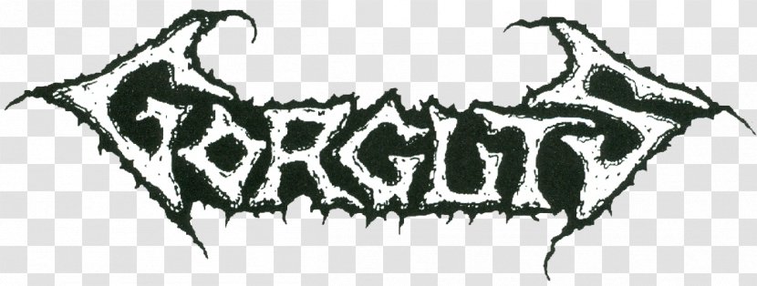 Gorguts Logo Heavy Metal Death Colored Sands - Black - And White Transparent PNG
