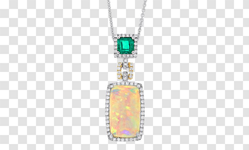 Emerald Locket Necklace Turquoise Opal - Fashion Accessory Transparent PNG