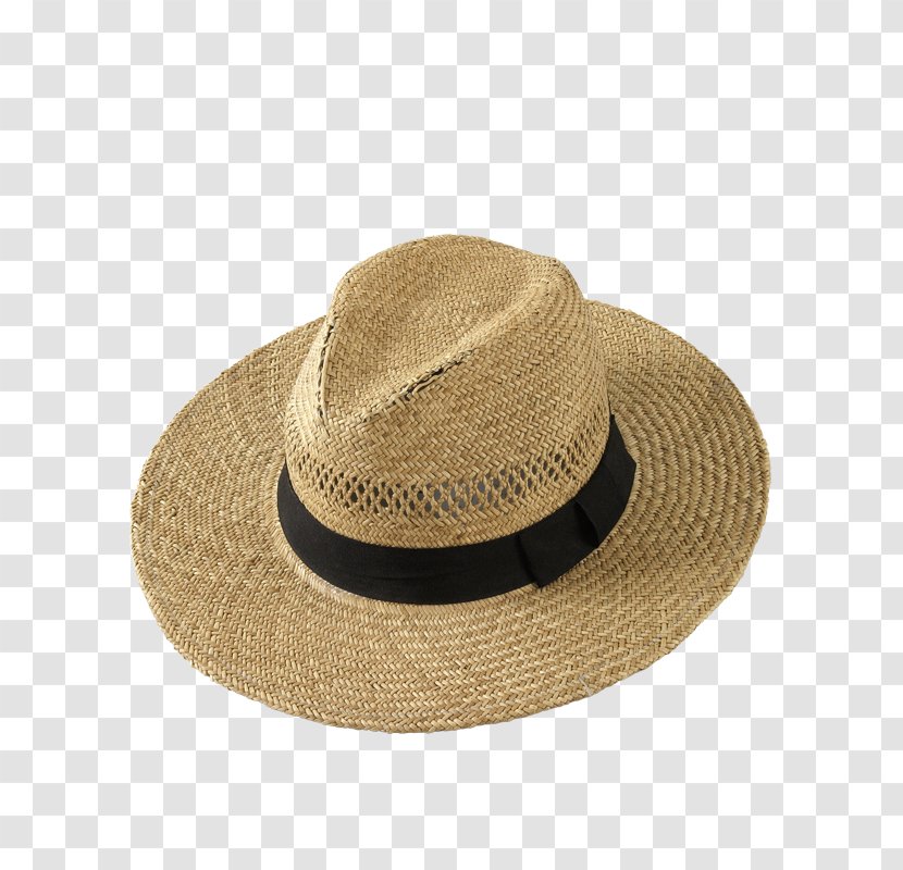 Straw Hat Fedora Linen Transparent PNG