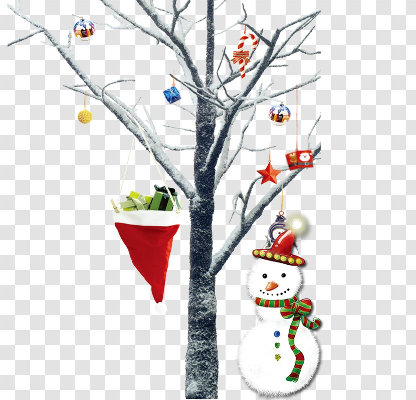 Santa Claus Christmas Tree Gift Ornament - Winter Snowman Transparent PNG