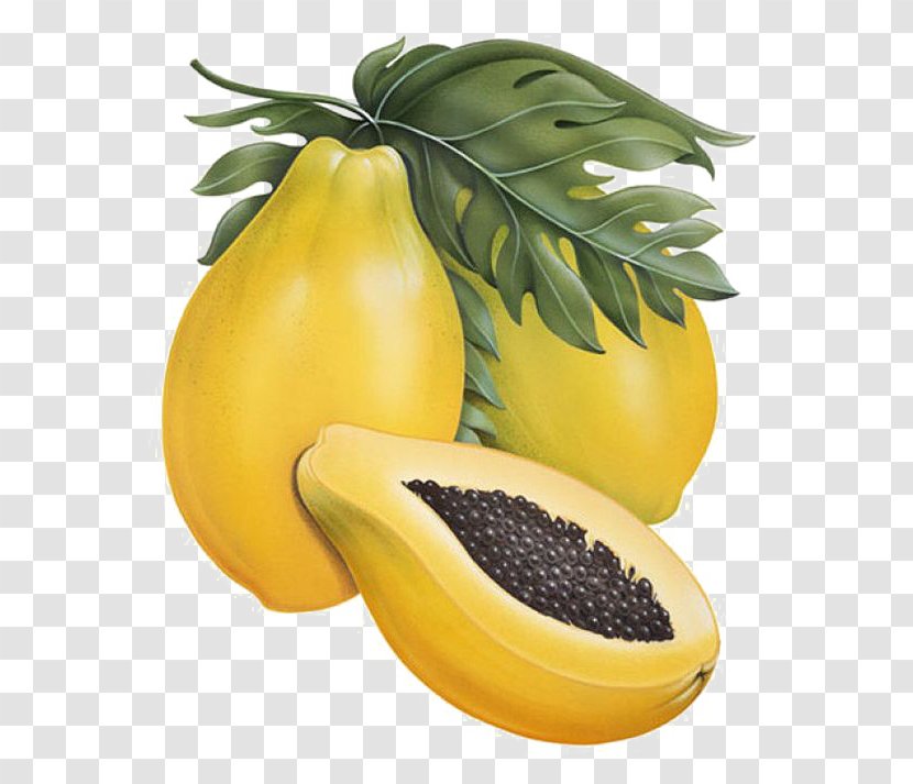 Papaya Fruit Vegetarian Cuisine Banana - Food Transparent PNG