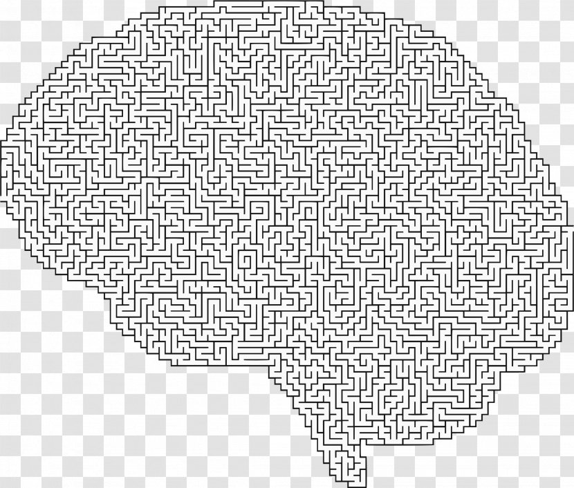 Brain Neuron Polygon Computer - Silhouette - Maze Transparent PNG