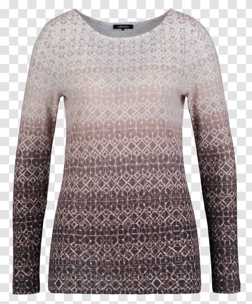 Long-sleeved T-shirt Sweater Neck - Geometric Mean Transparent PNG