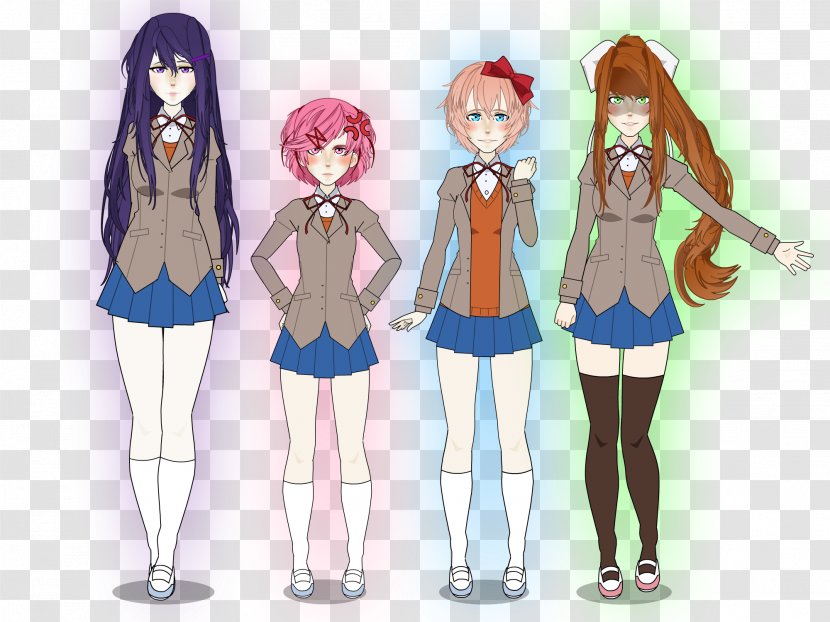 Doki Literature Club! Export Art Lifee - Frame - Club Glitch Transparent PNG