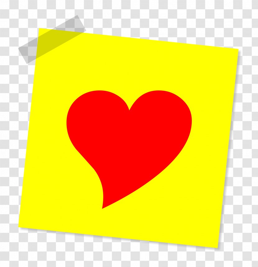 Area Logo Rectangle Font - Heart - Sticky Notes Transparent PNG
