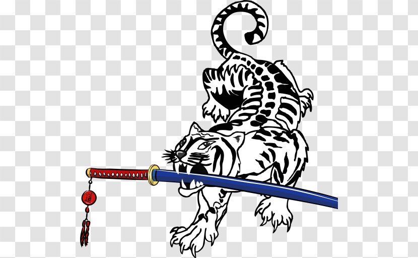 Carnivora White Tiger Martial Arts Dojang - Watercolor Transparent PNG