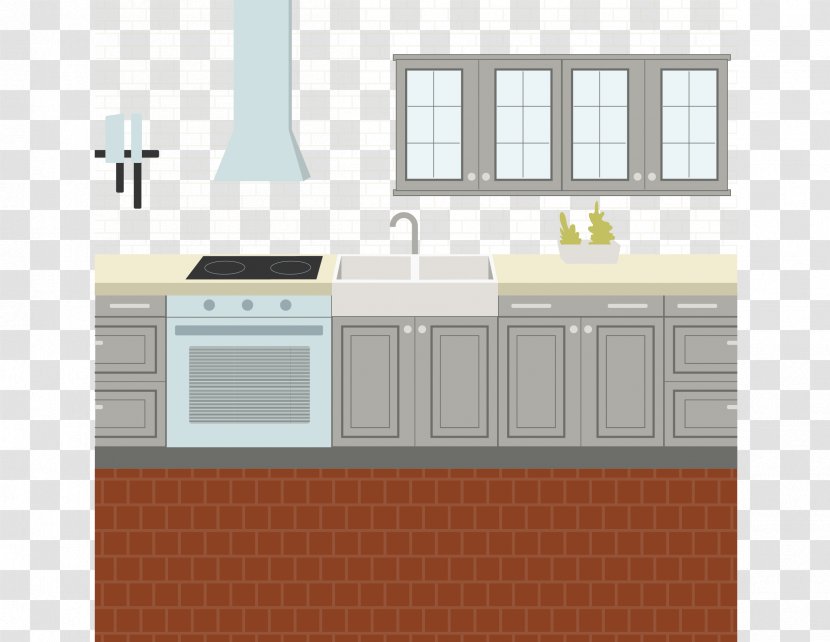 Kitchen Furniture Download - Floor - Vector Hand-painted Transparent PNG