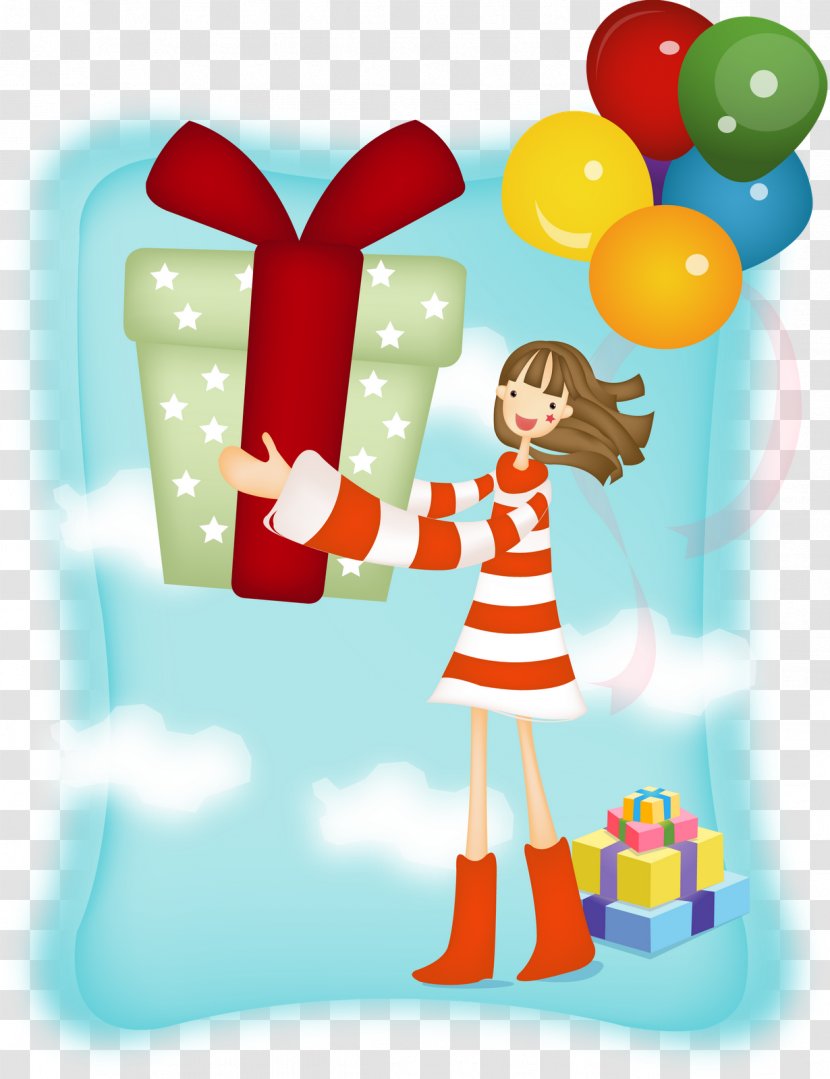 Birthday Gift Child Balloon - Cartoon - Happy Transparent PNG