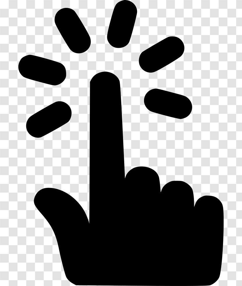 Pointer Computer Mouse Finger Snapping Cursor - Silhouette Transparent PNG