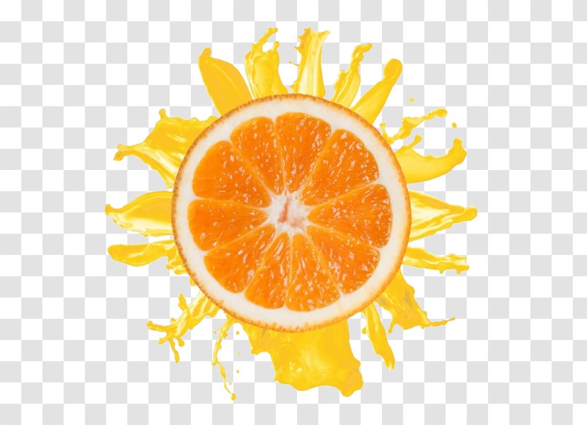 Orange Juice Drink Mandarin - Splash Of Transparent PNG