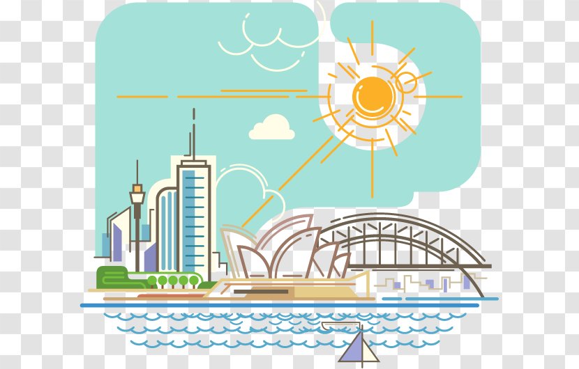 Skyline - Silhouette - Vector Drawing Sydney Transparent PNG
