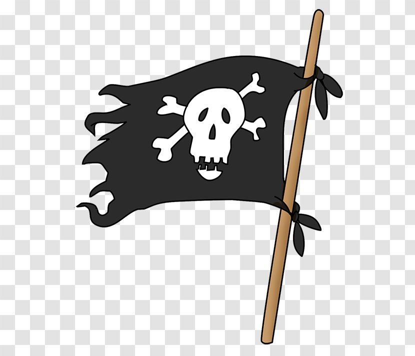 Skull & Bones Piracy Jolly Roger Clip Art - Pirate Flag Transparent PNG