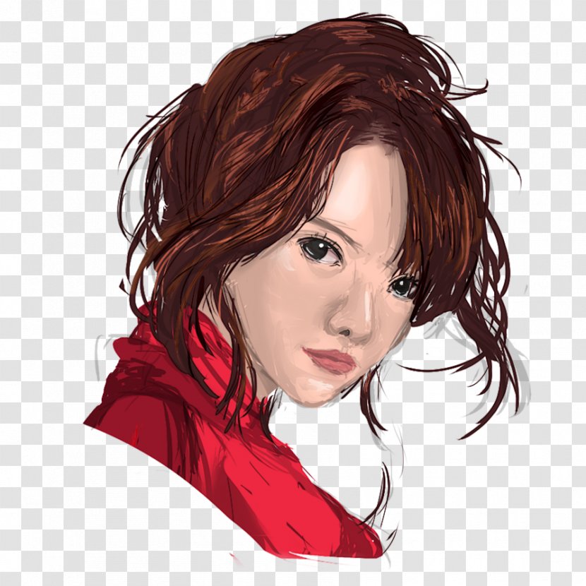 Red Cliff Hair Drawing Coloring - Flower - Watercolor Transparent PNG