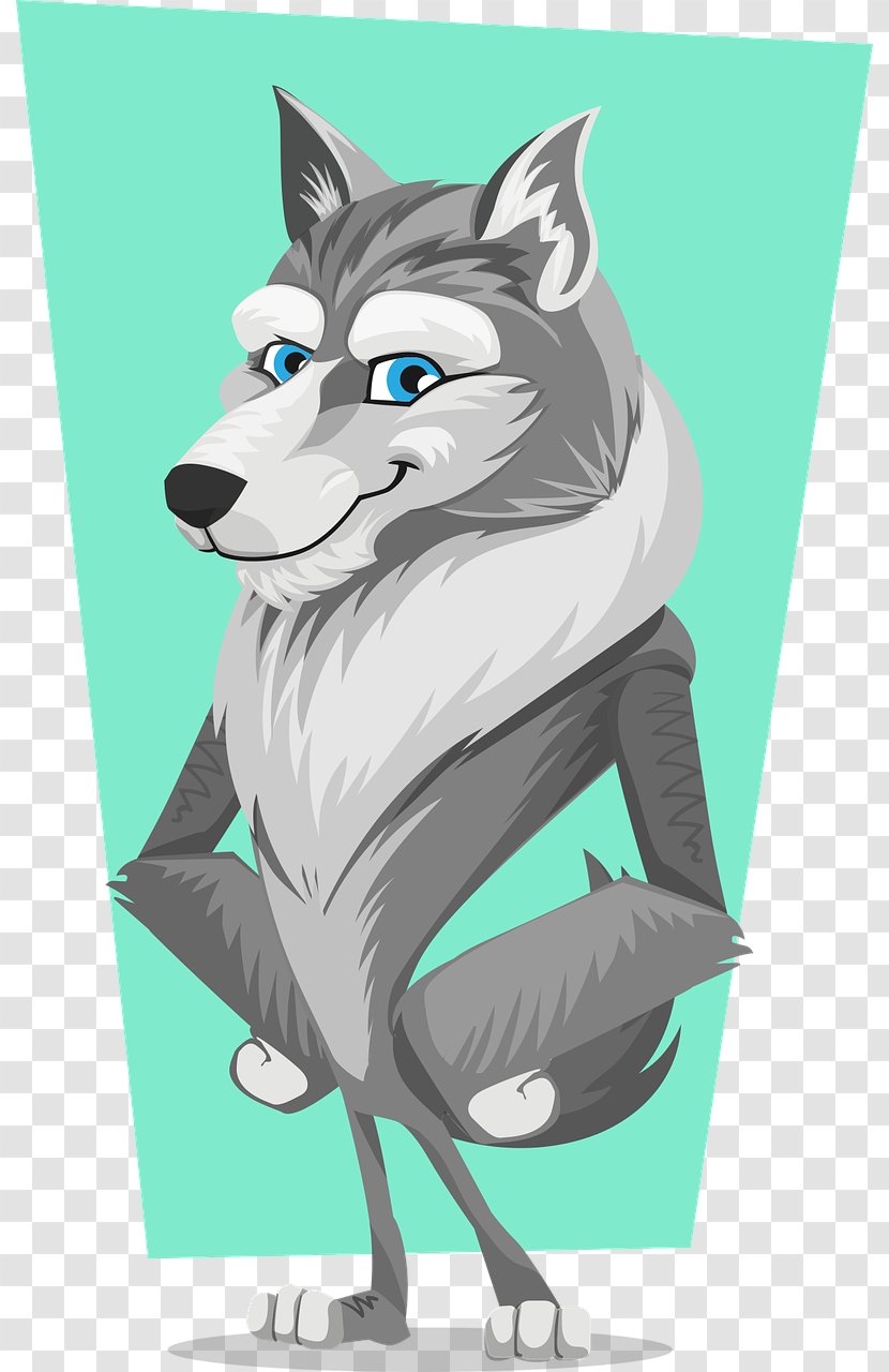 Gray Wolf Cartoon Clip Art Transparent PNG