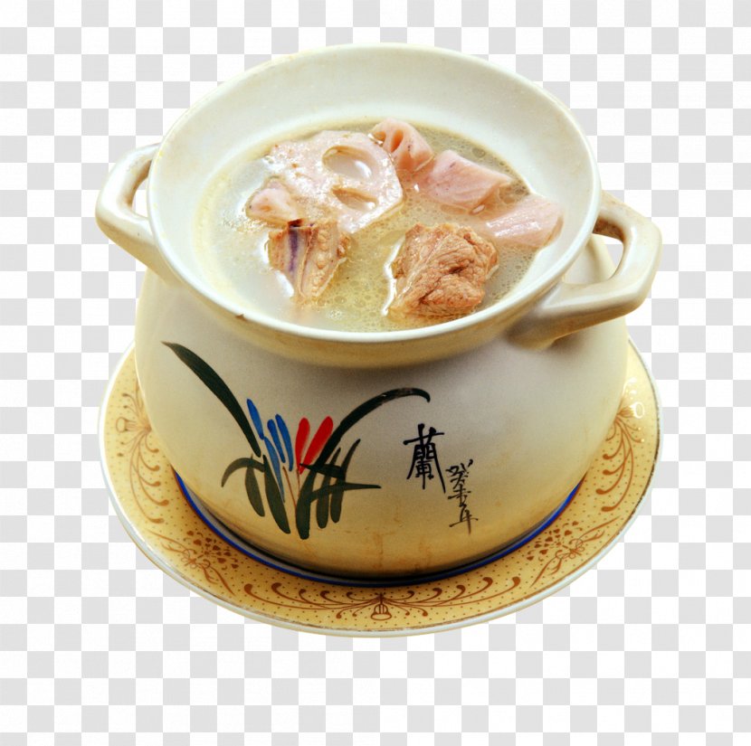 Chinese Cuisine Lotus Root Soup Hot Dry Noodles Pork Ribs - Vegetable - A Sand Tank Spare Transparent PNG