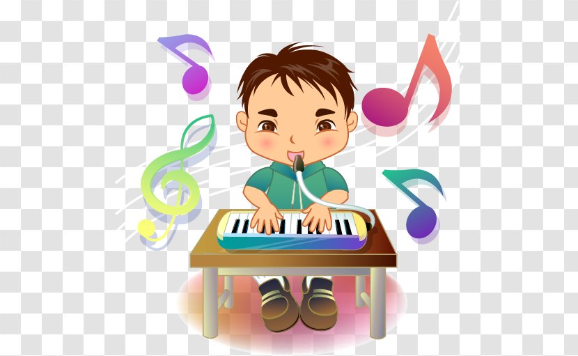Student Learning Estudante Illustration - Vector Hand-painted Children's Piano Transparent PNG