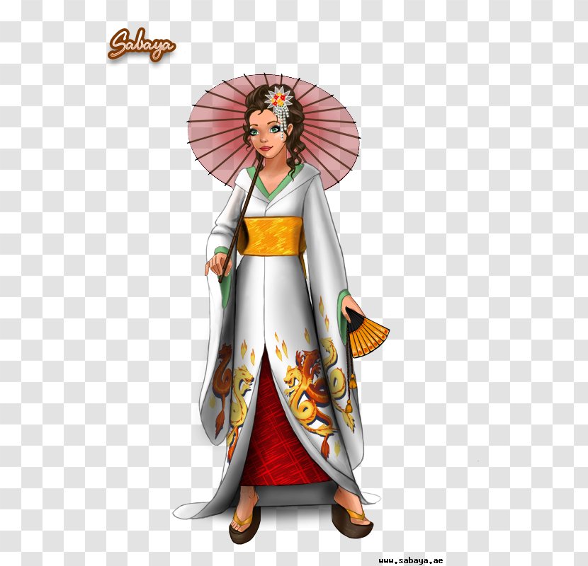 Cartoon Costume Design Geisha - Fictional Character - YEMENI Transparent PNG