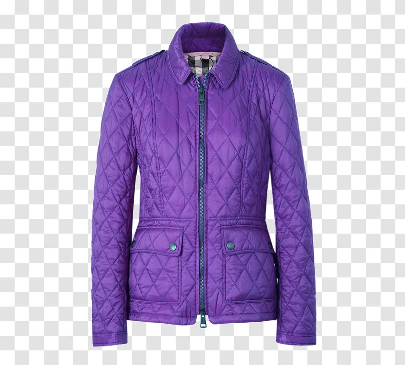 Jacket Sweater Cardigan Clothing Lapel - Purple Long-sleeved Padded Ms. Transparent PNG
