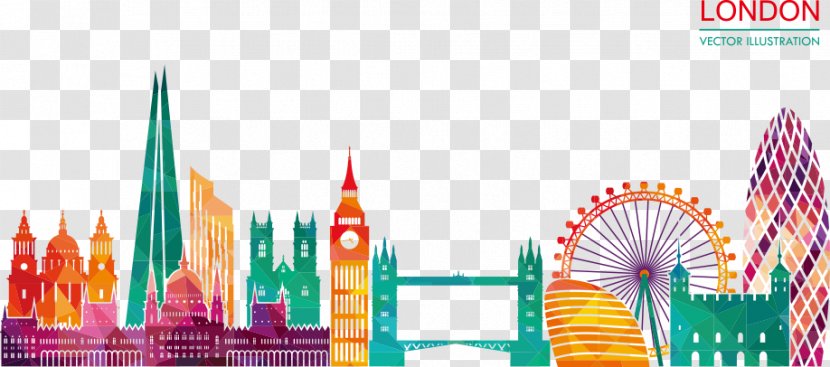 Skyline Silhouette Illustration - Royaltyfree - Vector London Building Transparent PNG