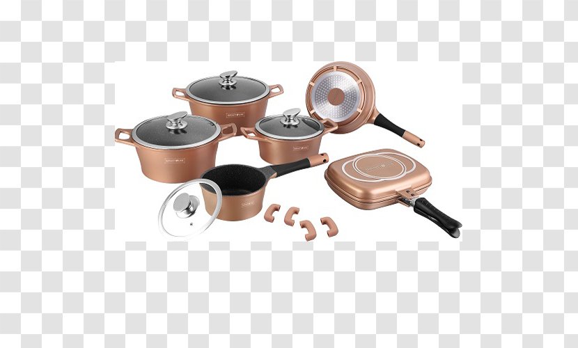 Cookware Non-stick Surface Frying Pan Kitchen Casserola - Lid - Copper Kitchenware Transparent PNG