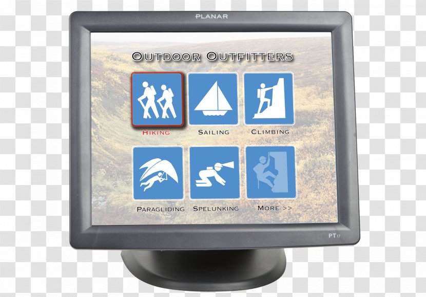 Computer Monitors Planar Systems Touchscreen Liquid-crystal Display LED-backlit LCD - Device - Viewing Angle Transparent PNG