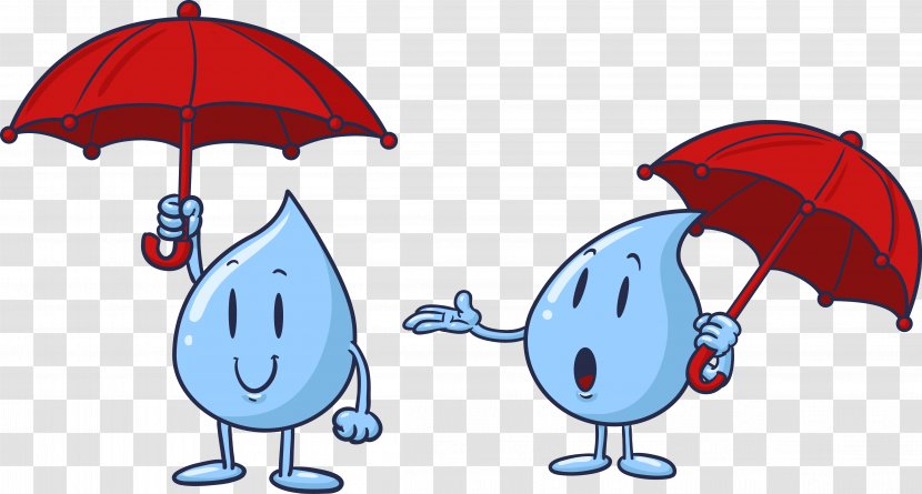 Drop Sticker Rain - Vector Cartoon Creative Cute Blue Drops Transparent PNG