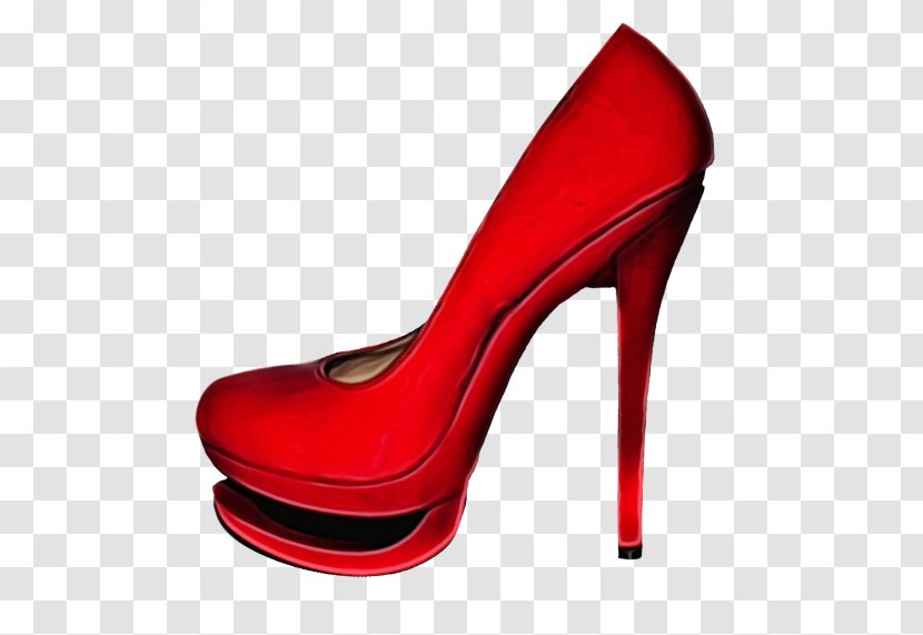 Footwear High Heels Red Basic Pump Shoe - Carmine Sandal Transparent PNG