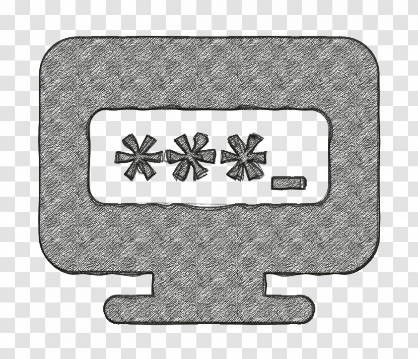 Security Systems Icon Password Protection Symbol On Monitor Screen Icon Password Icon Transparent PNG