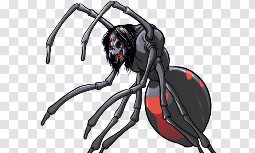 Spider Black Widow Comics Cartoon Drawing - Headphones Transparent PNG