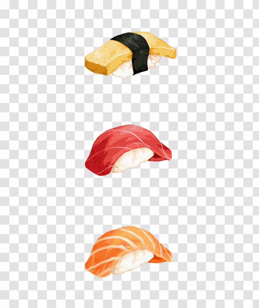 Sushi Sashimi Watercolor Painting Japanese Cuisine - Digital Transparent PNG