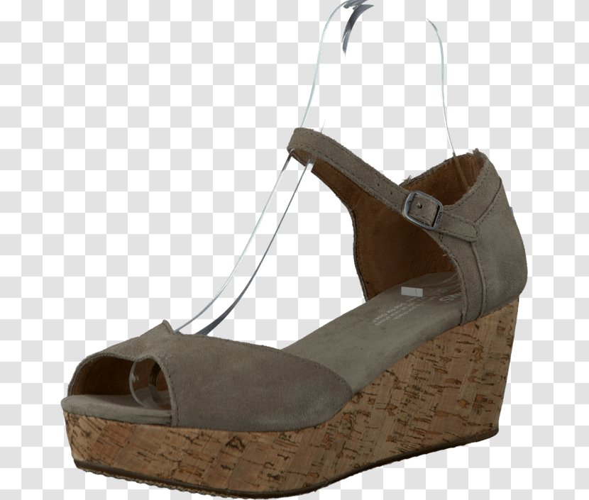 High-heeled Shoe Wedge Taupe Espadrille - Woman - Boot Transparent PNG