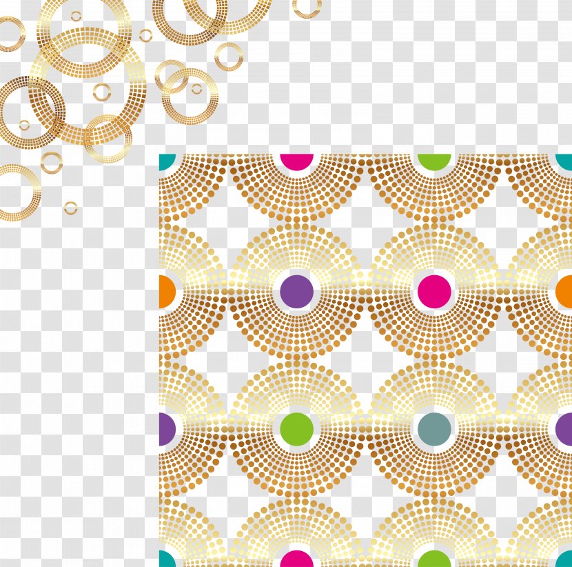 Point Circle Euclidean Vector - Gold - Golden Ring Background Texture Material Transparent PNG