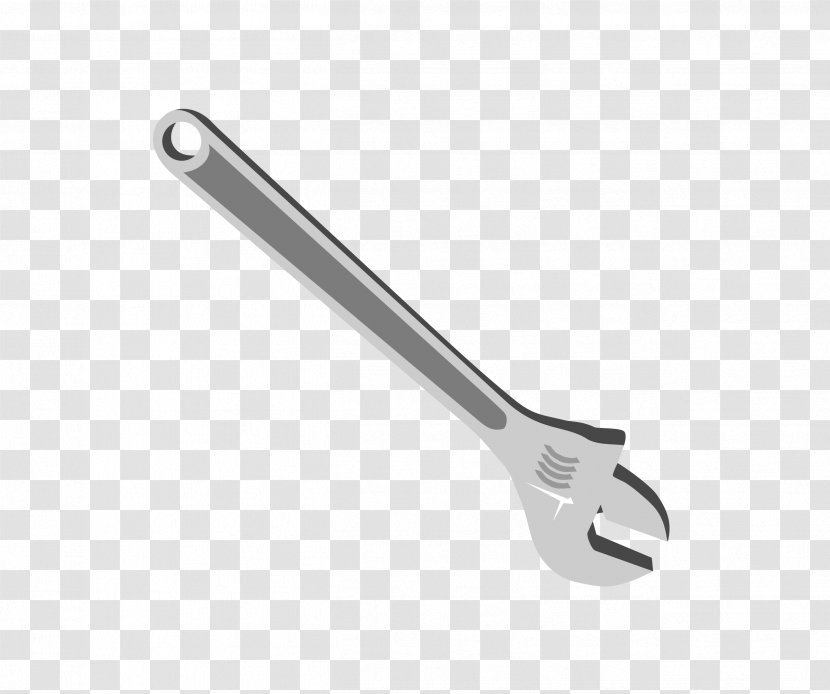 Tool Drawing Wrench Cartoon - Silver Spanner Transparent PNG