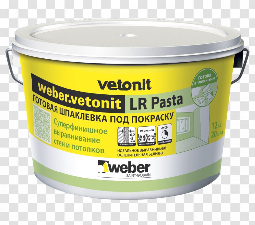 Spackling Paste Pasta Kilogram Polymer - Weber Transparent PNG