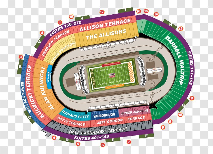 Bristol Motor Speedway 2016 Pilot Flying J Battle At Michigan Stadium Virginia Tech Hokies Football - Microcontroller - Cpu Transparent PNG