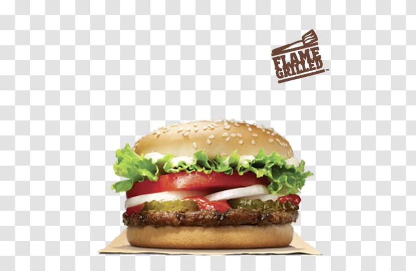 Whopper Hamburger Cheeseburger Veggie Burger Chicken Sandwich - King Transparent PNG