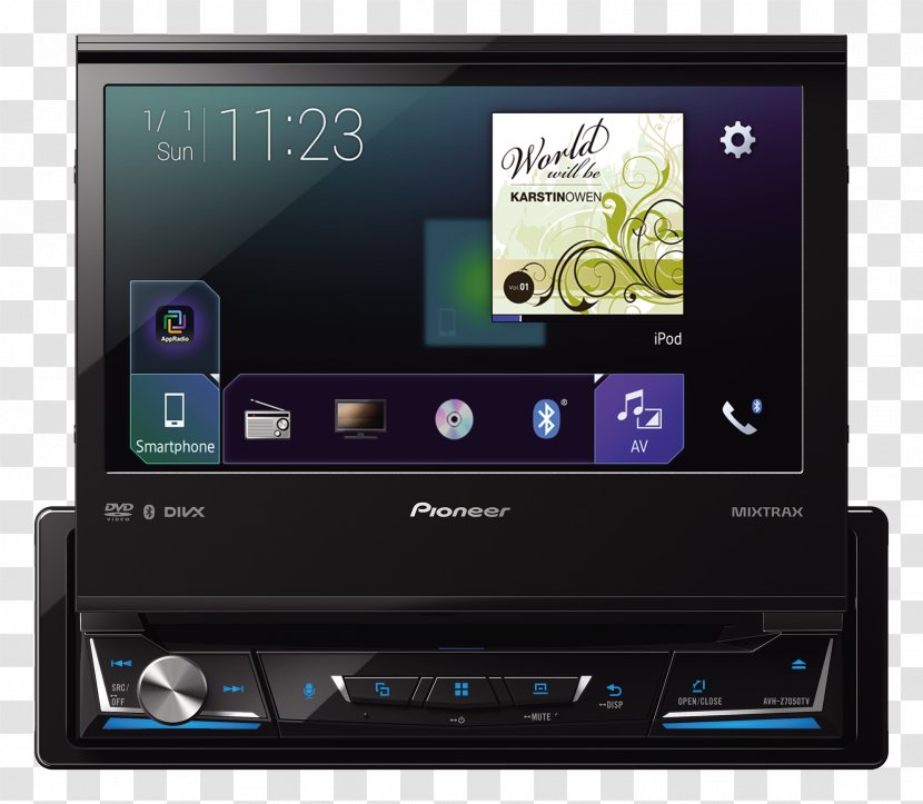 CarPlay Pioneer Corporation ISO 7736 Vehicle Audio - Display Device - Car Transparent PNG